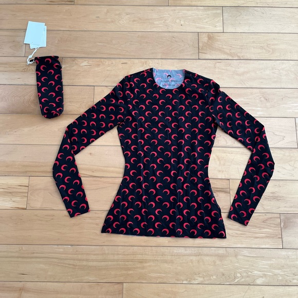 Marine Serre Tops - NWT - Marine Serre All Over Moon Logo Top